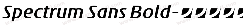 Spectrum Sans Bold字体转换